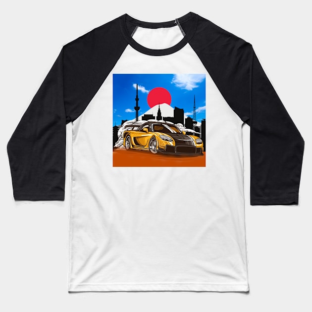 Tokyo drift rx7 Veilside Baseball T-Shirt by MOTOSHIFT